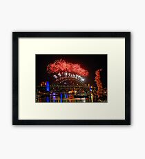 Sydney New Years Eve Fireworks 2009 - 2010 Sydney Harbour Bridge Framed Print