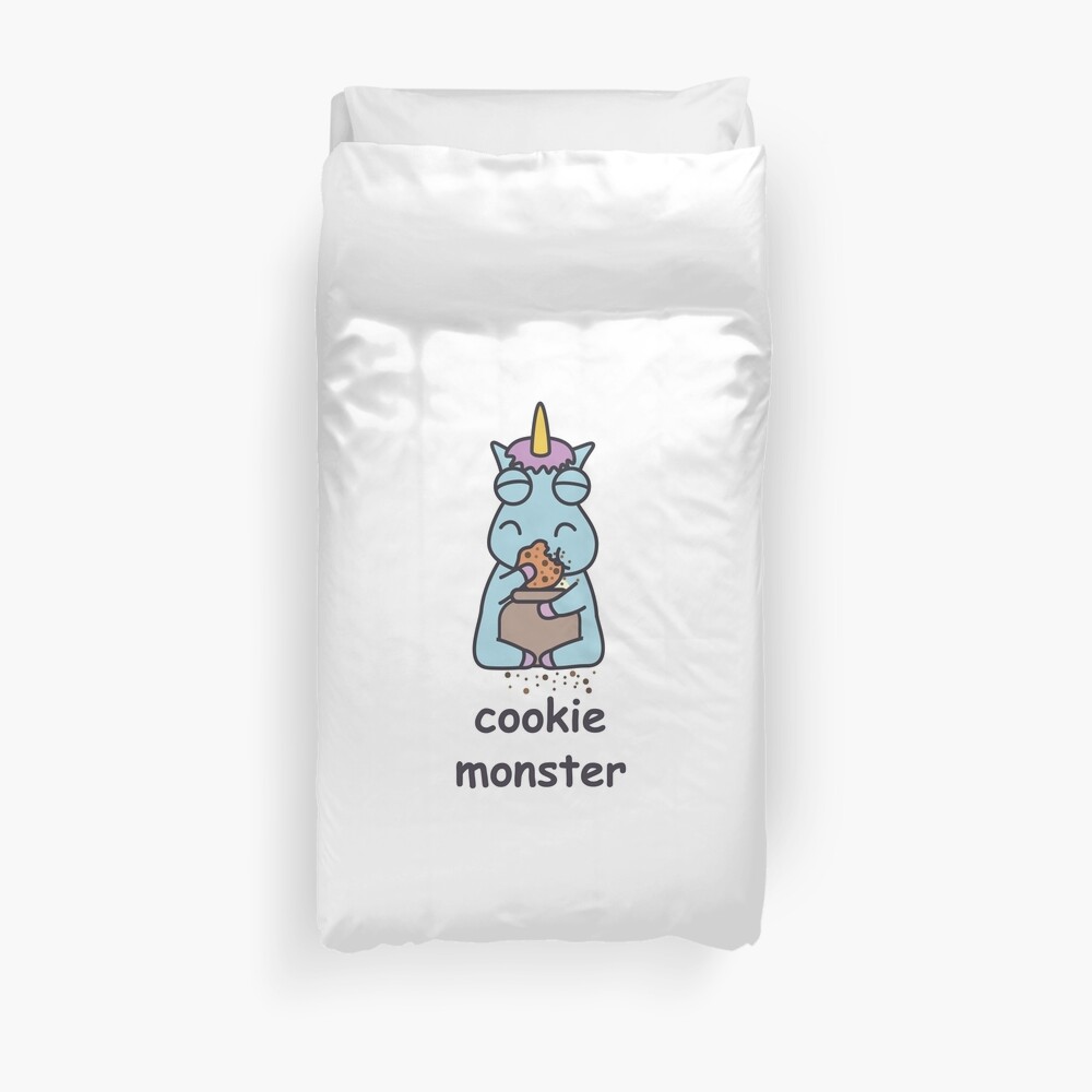 Cookie Monster Duvet Cover By Ozzyunicorn Redbubble