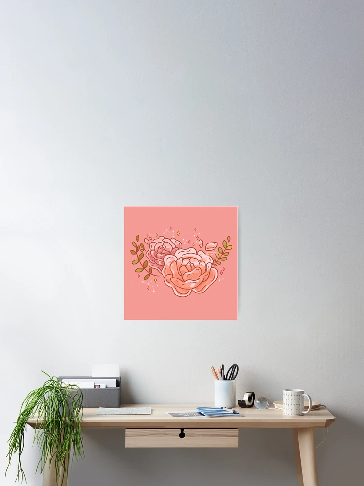Thumbnail 2 of 3, Poster, Two Clear Roses designed and sold by HYEMINA.