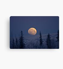 Blue Moon Over The Mat-Su Canvas Print