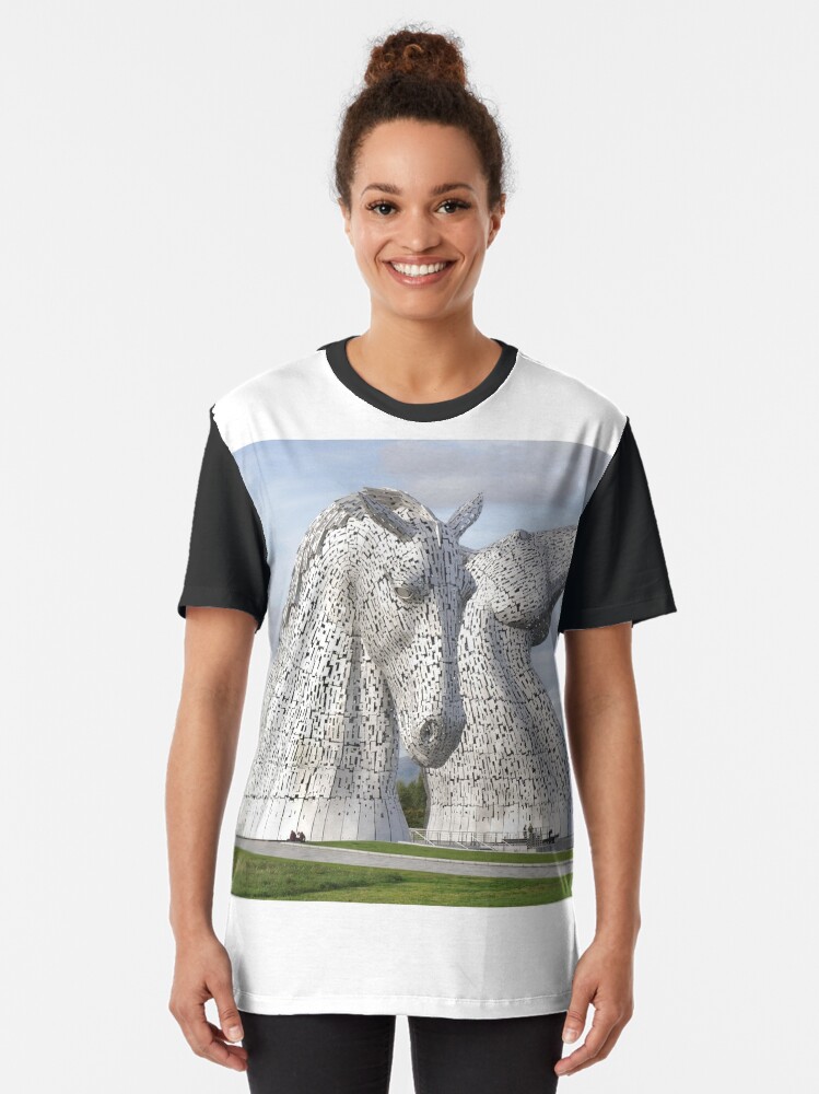 Alternate view of the Kelpies , Helix Park , Grangemouth 43112 Graphic T-Shirt