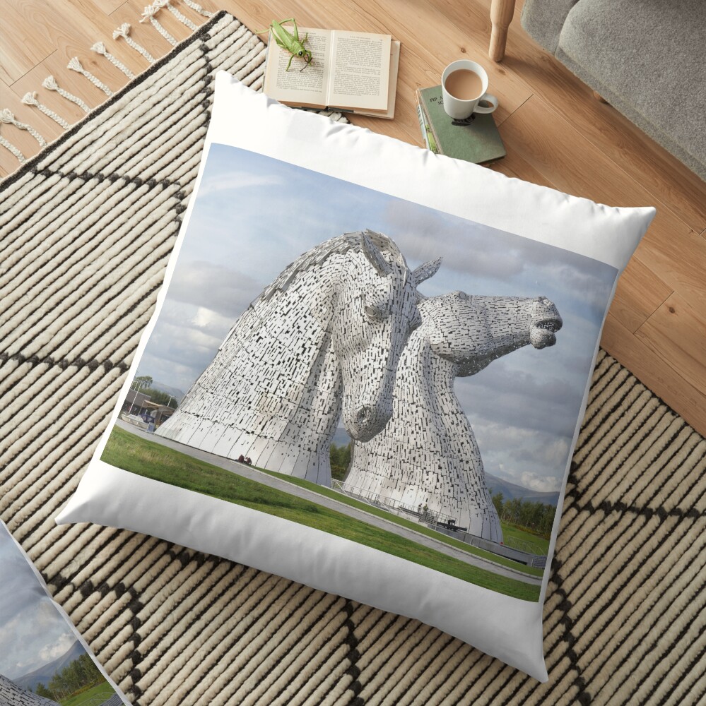 the Kelpies , Helix Park , Grangemouth 43112 Floor Pillow