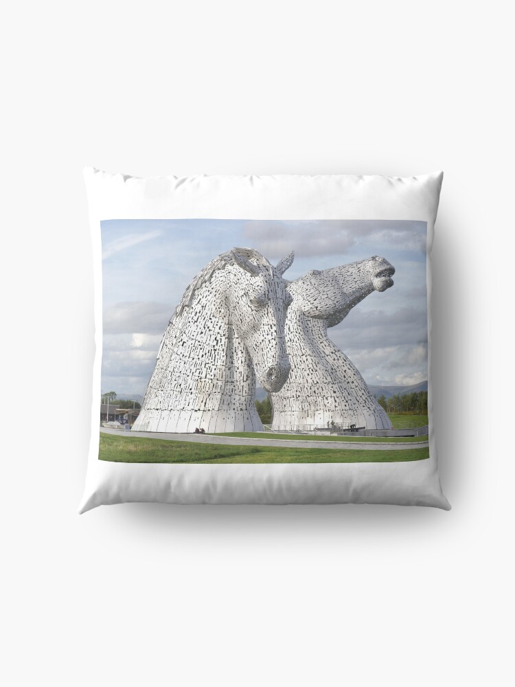 Alternate view of the Kelpies , Helix Park , Grangemouth 43112 Floor Pillow