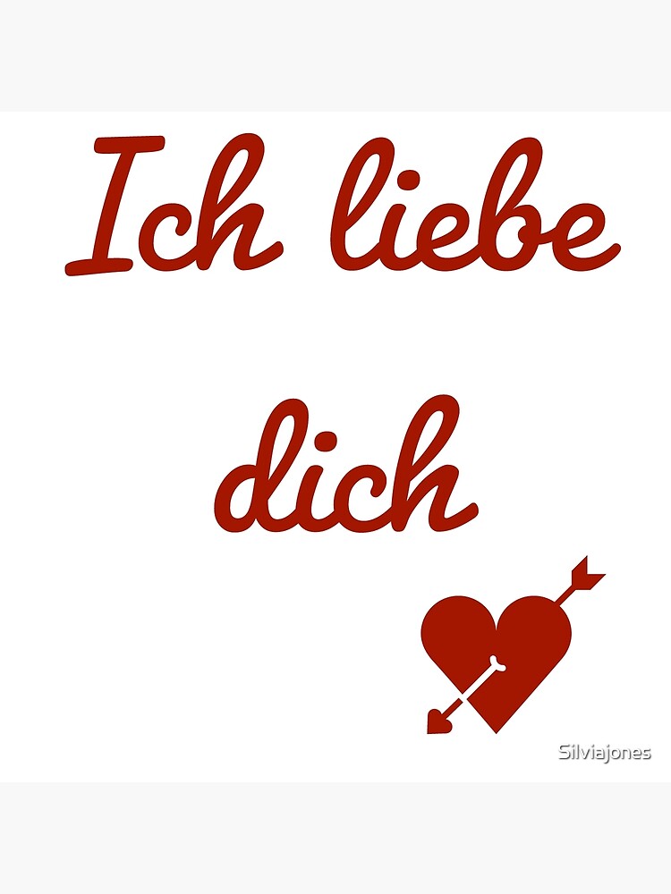 Ich Liebe Dich I Love You In German Greeting Card By Silviajones Redbubble