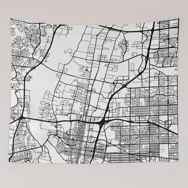 Item preview, ALBUQUERQUE NEW MEXICO BLACK CITY STREET MAP ART designed and sold by deificusArt.