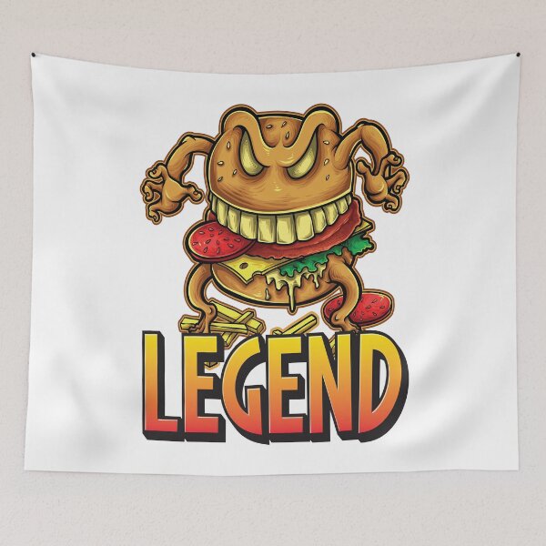 Item preview, Legend Curse of the Burger The Man The Myth The Legend Funny Hamburger Don't Be Scared designed and sold by ProjectX23.
