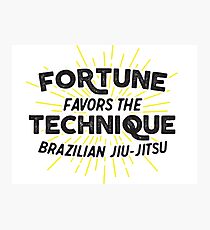 Fortune Favors the Technique Photographic Print