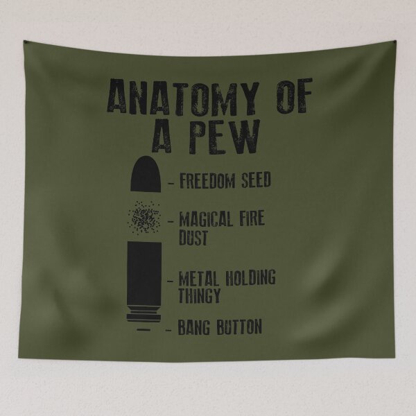 Aperçu de l'œuvre Anatomie D'un Art De Pew | Cadeau à l'épreuve des balles avec arme à feu drôle créée et vendue par NBRetail.