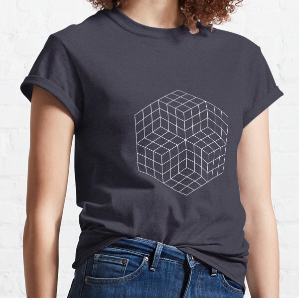 Vasarely cubes on black Classic T-Shirt