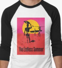 Endless Summer, 1966 Surf Sport Documentary Poster, Artwork, Prints, Posters, Tshirts, Men, Women, Kids Baseball ¾ Sleeve T-Shirt