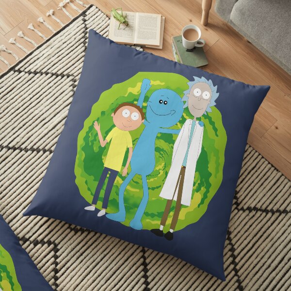 Rick and Morty and Mr. Meeseeks Floor Pillow