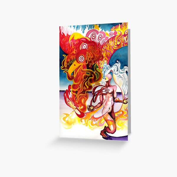 A Twig Burning in the Flames of Life Greeting Card