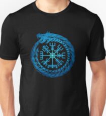 Vegvisir Jörmungandr Migardschlange nordische Mythologie Slim Fit T-Shirt