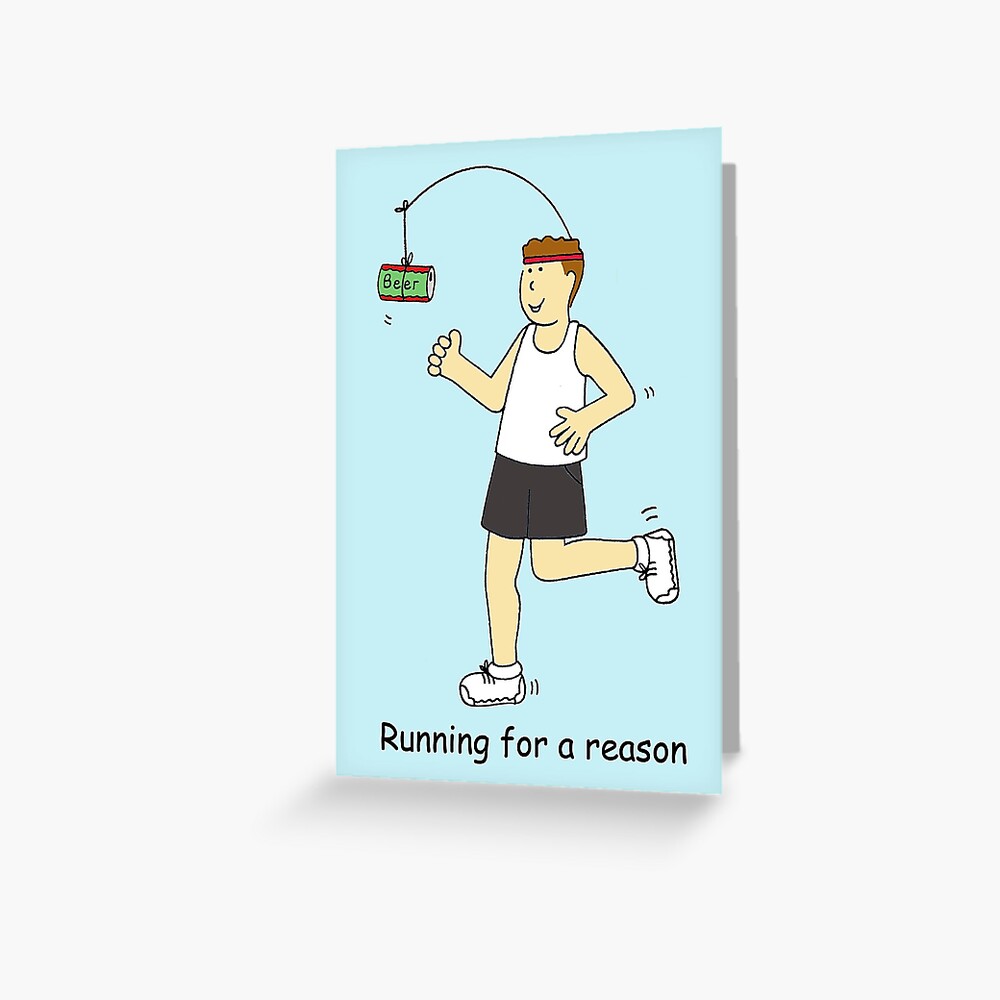 "Running for Beer Jogging Humor" Greeting Card for Sale by KateTaylor
