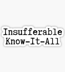 Know-It-All Sticker