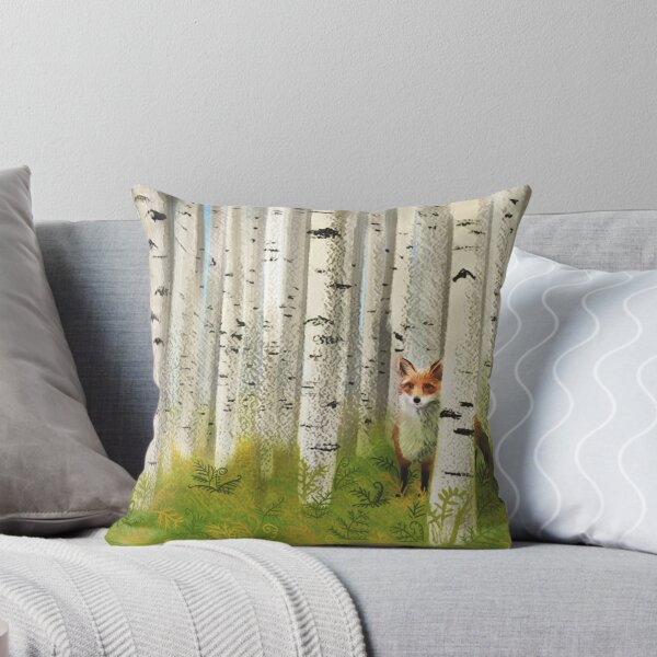 Item preview, Fox in an Autumn Birch Forest designed and sold by vinpauld.