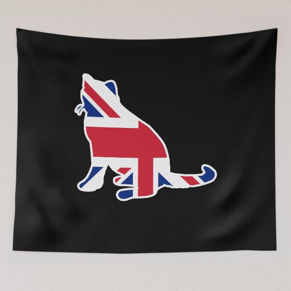Item preview, Russian Blue Cat Flag of the United Kingdom designed and sold by shoppzee.