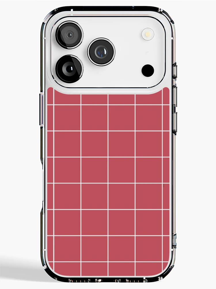 Thumbnail 1 of 5, iPhone Case, Raspberry Check Pattern designed and sold by studious.