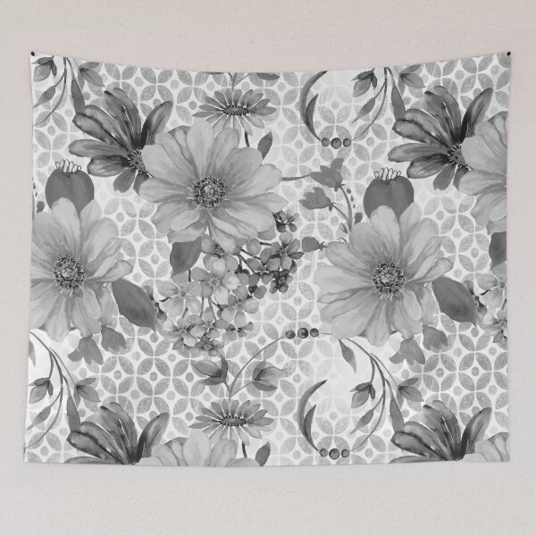 Item preview, Beautiful Black and White Floral C designed and sold by Jean Plout.