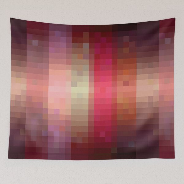 Aperçu de l'œuvre Pixelated Pink Stripes créée et vendue par Roanemermaid.