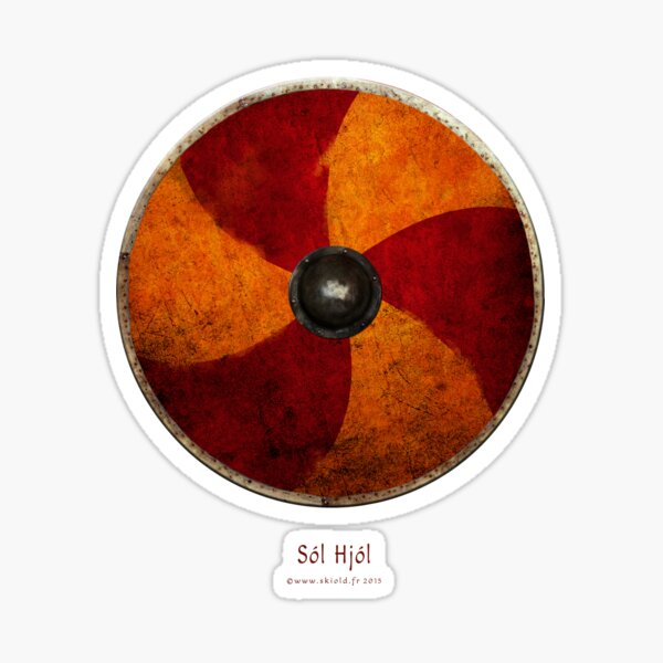 Bouclier viking Roue solaire Sticker
