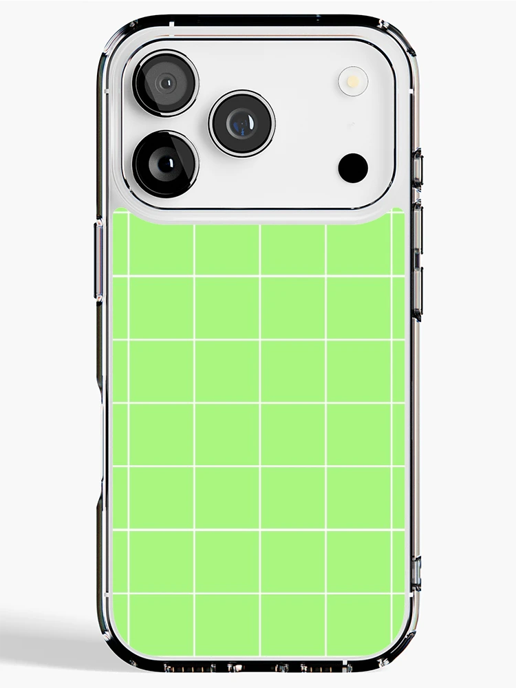 Thumbnail 1 of 5, iPhone Case, Lime Check Pattern designed and sold by studious.