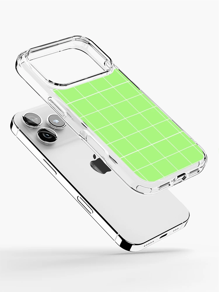 Thumbnail 2 of 5, iPhone Case, Lime Check Pattern designed and sold by studious.