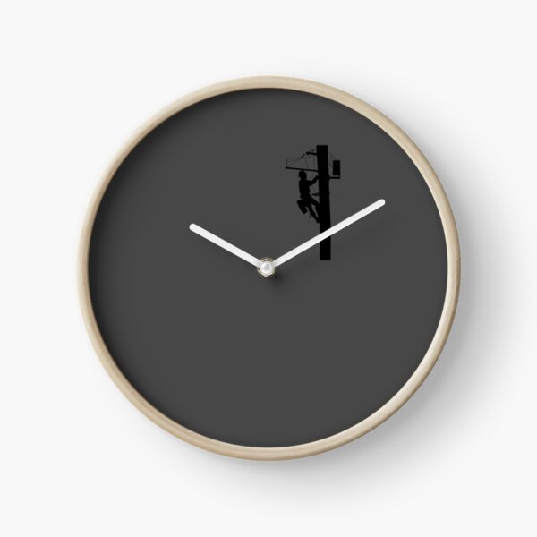Lineman Art | Electric Cable Lineman Design Gift Clock