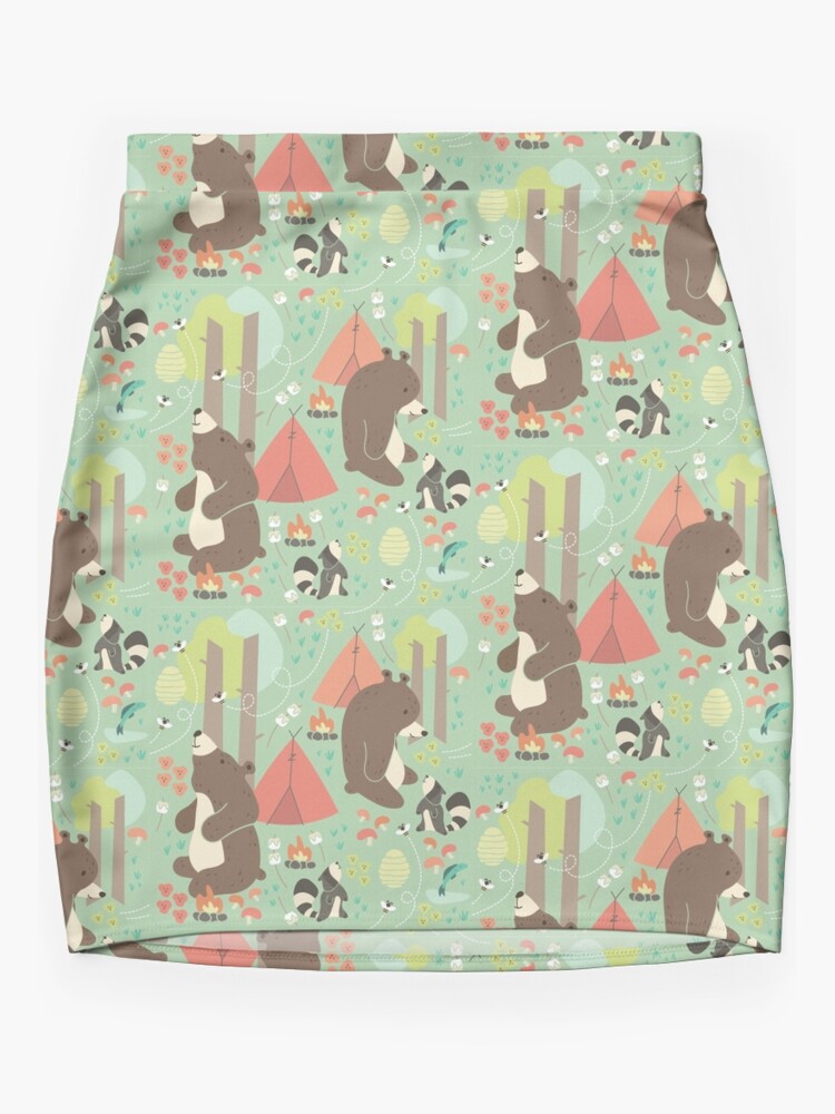Thumbnail 3 of 4, Mini Skirt, Bears of Summer designed and sold by limegreenpalace.
