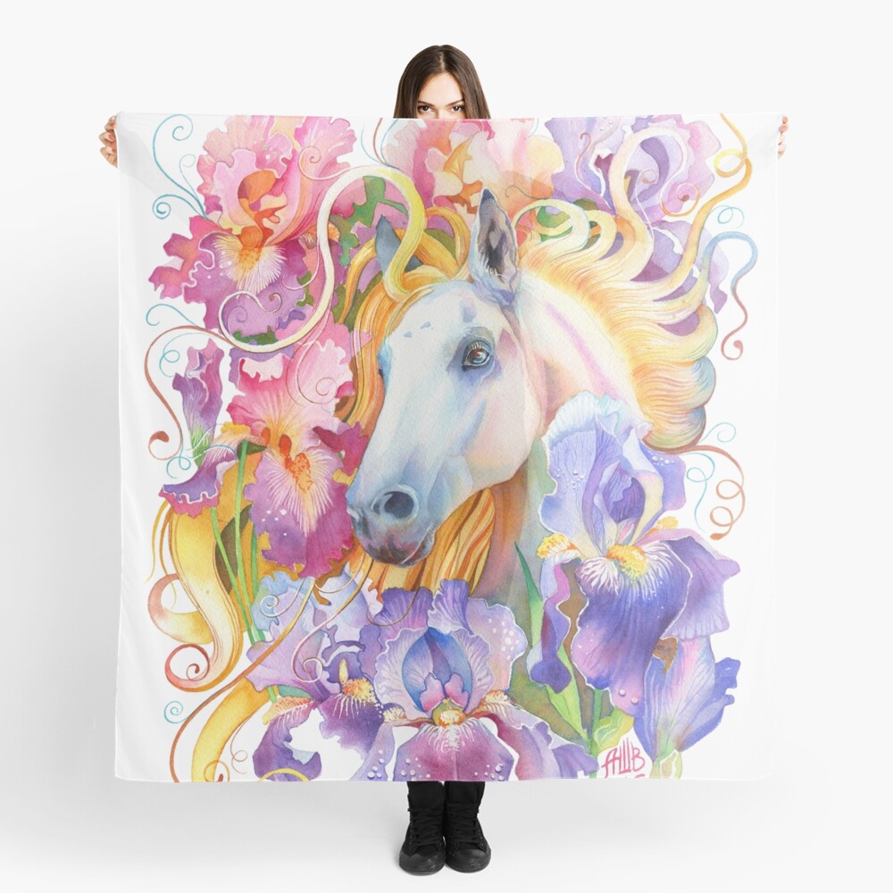 Cow - Ox Chinese Zodiac Watercolor Scarf for Sale by Anna Bucciarelli