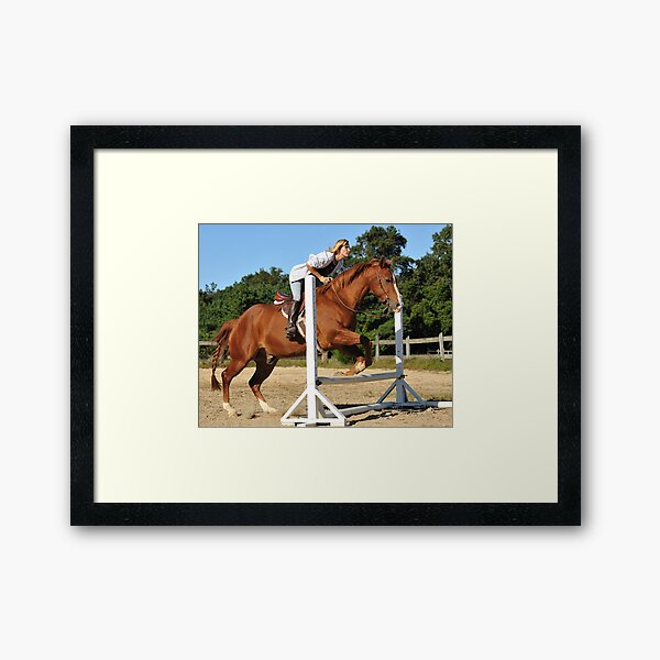 The Quarter Horse Jump Framed Art Print