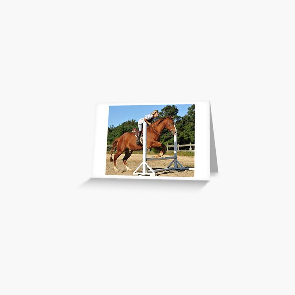 The Quarter Horse Jump Greeting Card