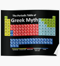 Periodic Table of Greek Mythology Poster
