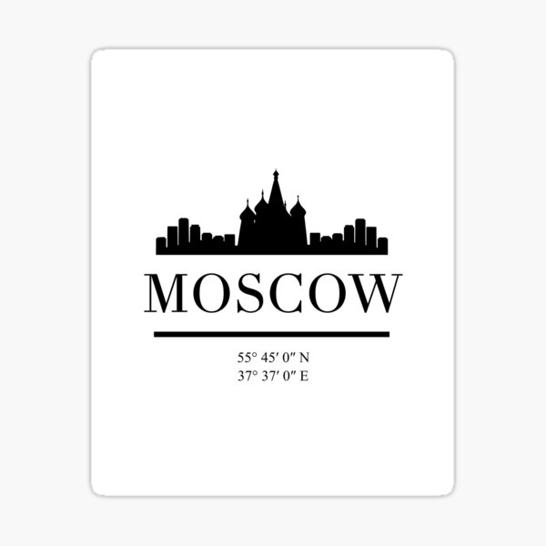 Item preview, MOSCOW RUSSIA BLACK SILHOUETTE SKYLINE ART designed and sold by deificusArt.