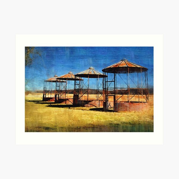 Old Farm Silos Art Print
