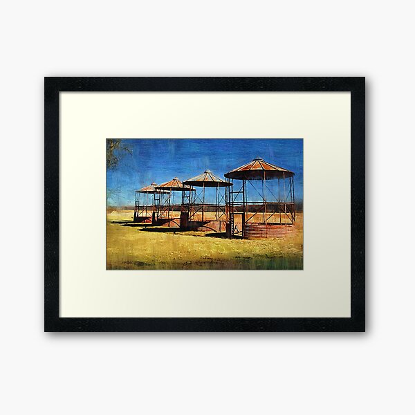 Old Farm Silos Framed Art Print