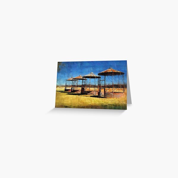 Old Farm Silos Greeting Card