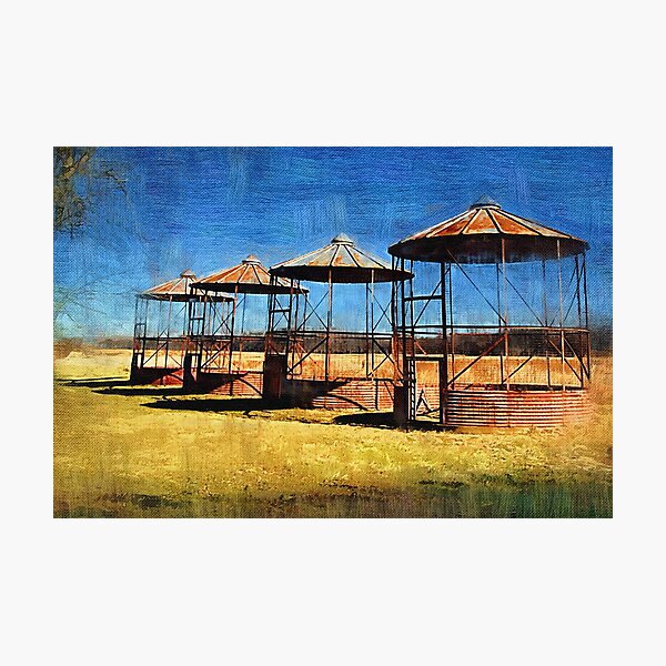 Old Farm Silos Photographic Print