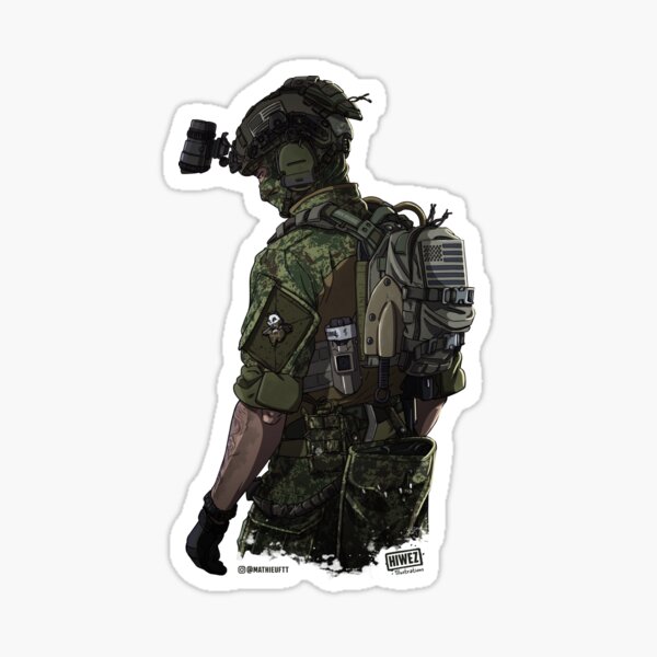 Special Ops Military soldier Sticker