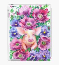 Schwein-chinesisches Tierkreis-Aquarell iPad-Hülle & Klebefolie