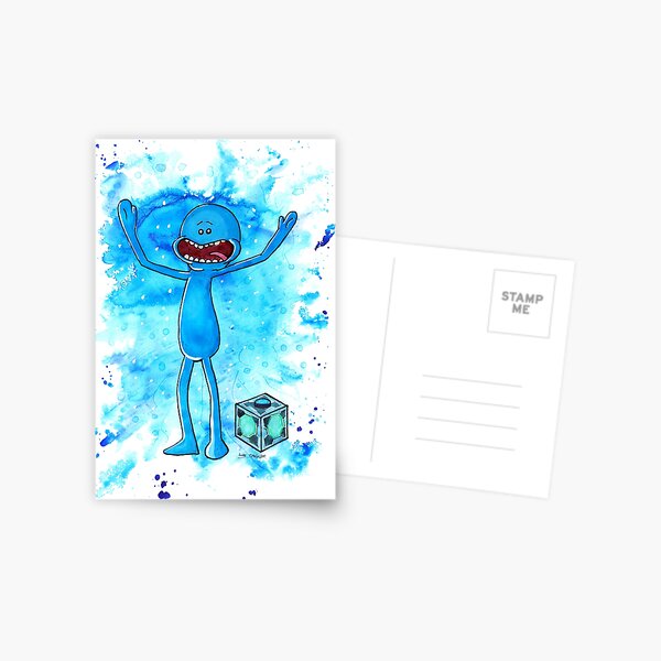 Mr Meeseeks - Watercolour Postcard