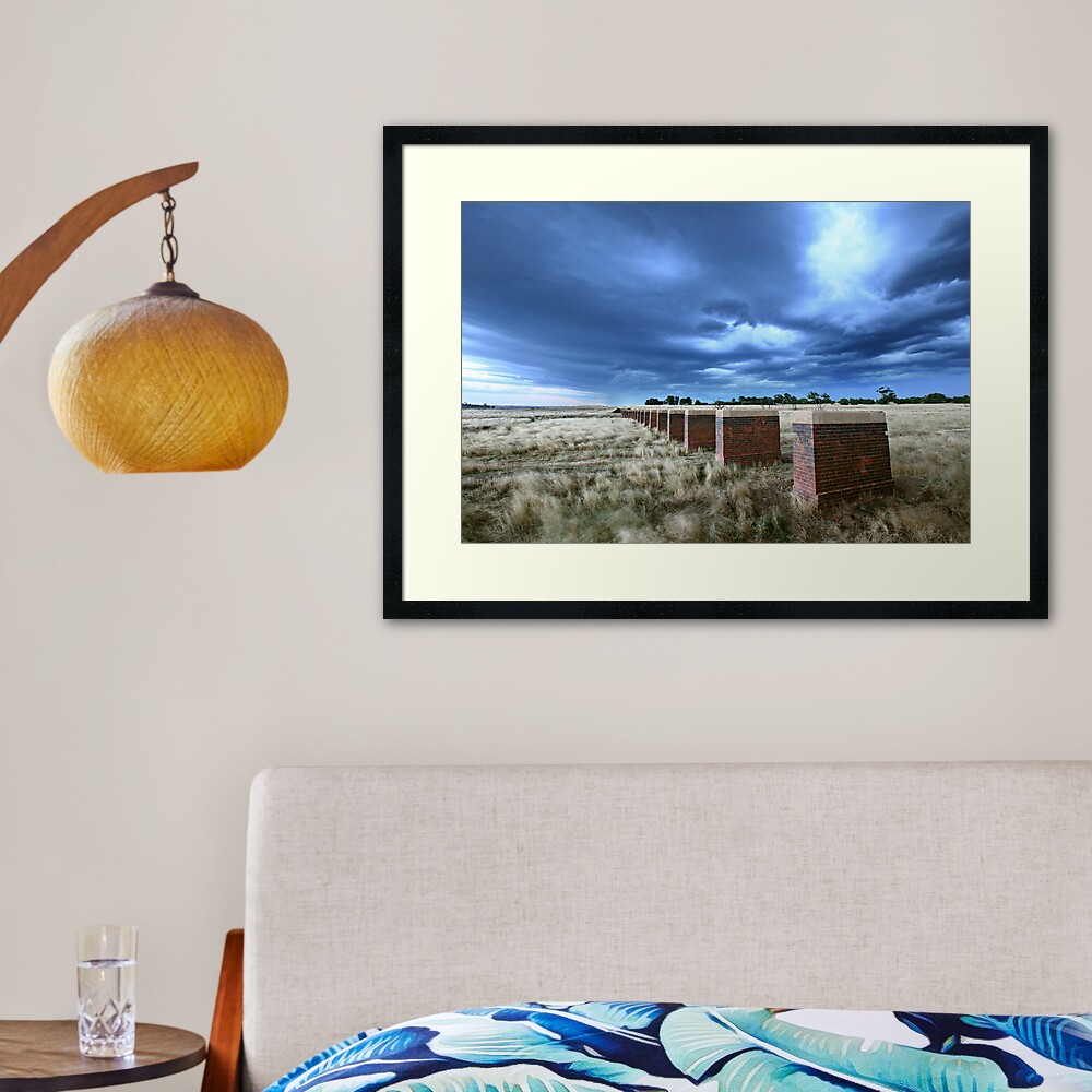 Storm Bridge, Castlemaine, Australia Framed Art Print