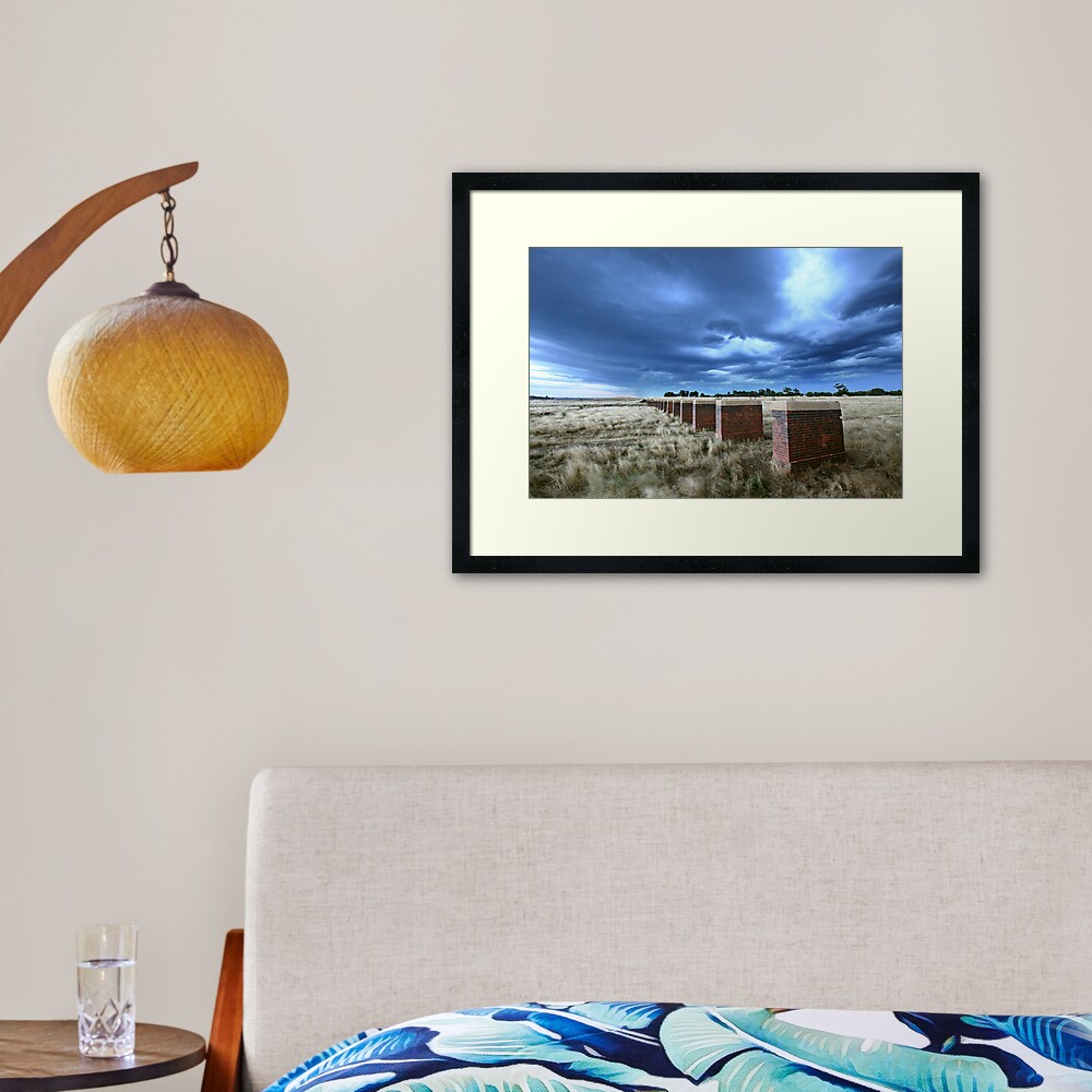 Storm Bridge, Castlemaine, Australia Framed Art Print