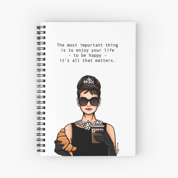 Audrey Hepburn Breakfast at Tiffany's Spiral Notebook