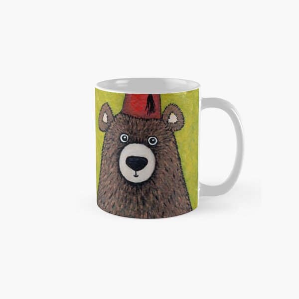 Brown Bear wearing a Fez Classic Mug