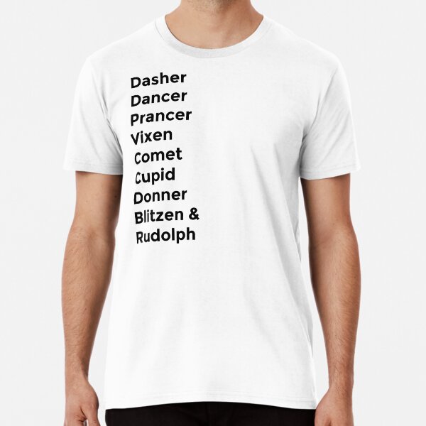 Reindeer Names Premium T-Shirt