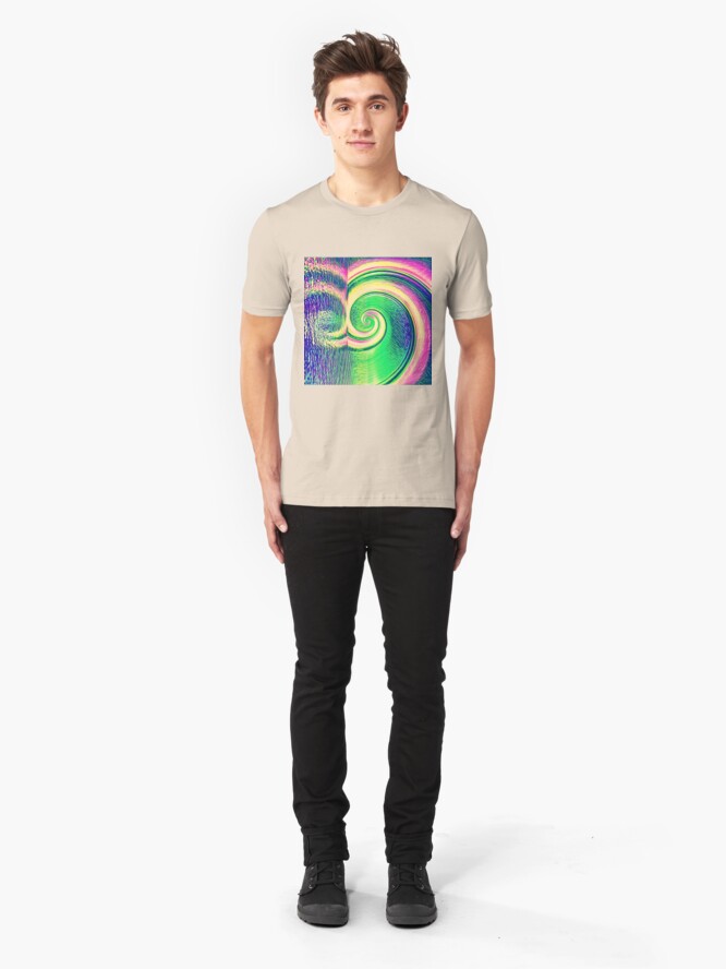 Alternate view of Fibonacci abstract reflections Slim Fit T-Shirt