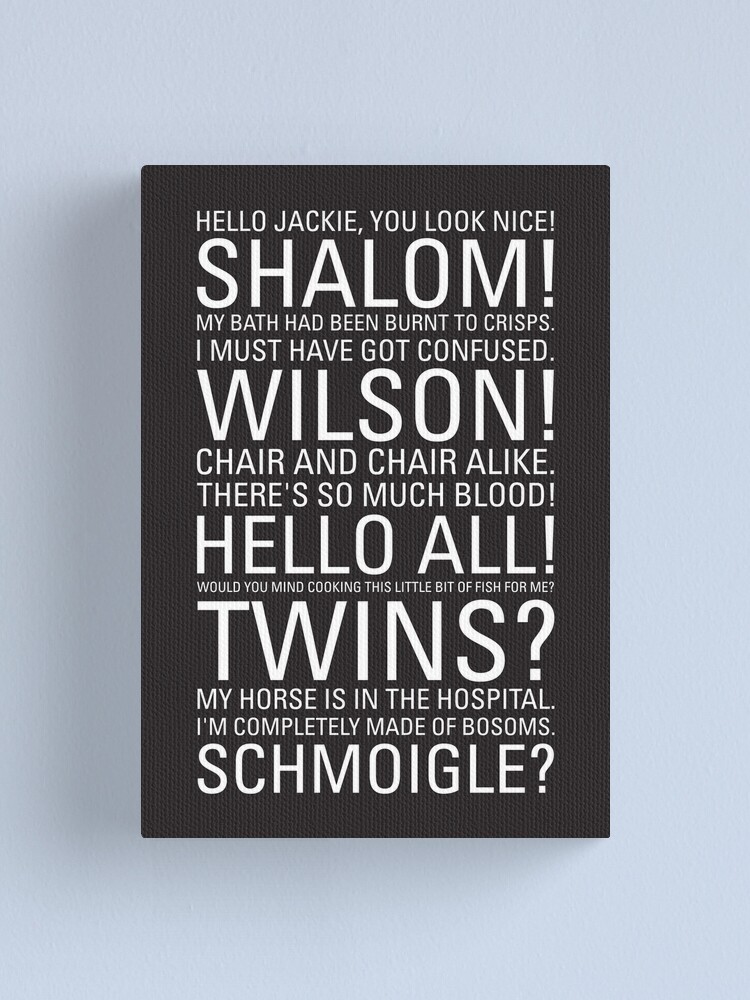 Jim Quotes Friday Night Dinner Canvas Print By Mbphotography94