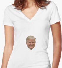 Donald Trump's Face (The Man The Myth, The Legend) Women's Fitted V-Neck T-Shirt