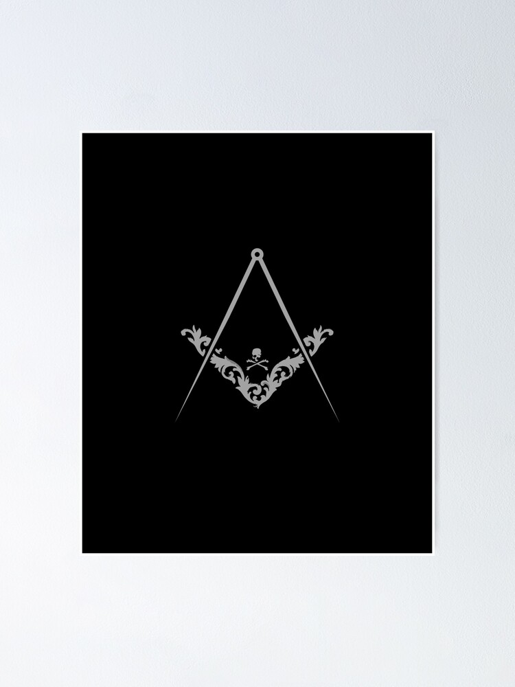 "Masonic Square And Compass Freemason Symbol" Poster By Shakochi ...